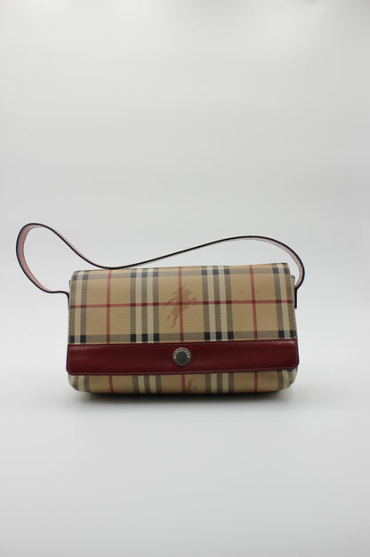 Nova Check Canvas Läder Axelväska