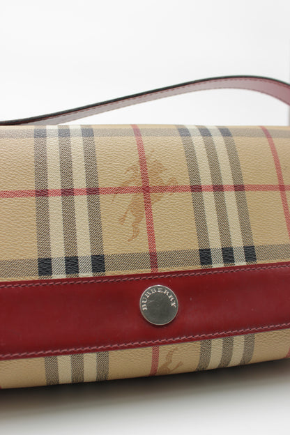 Nova Check Canvas Läder Axelväska