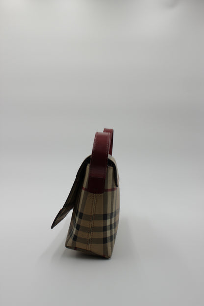 Nova Check Canvas Läder Axelväska